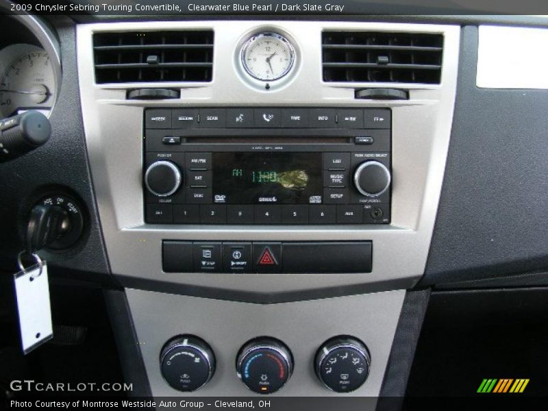 Clearwater Blue Pearl / Dark Slate Gray 2009 Chrysler Sebring Touring Convertible