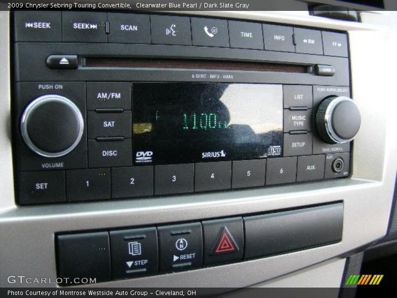 Clearwater Blue Pearl / Dark Slate Gray 2009 Chrysler Sebring Touring Convertible