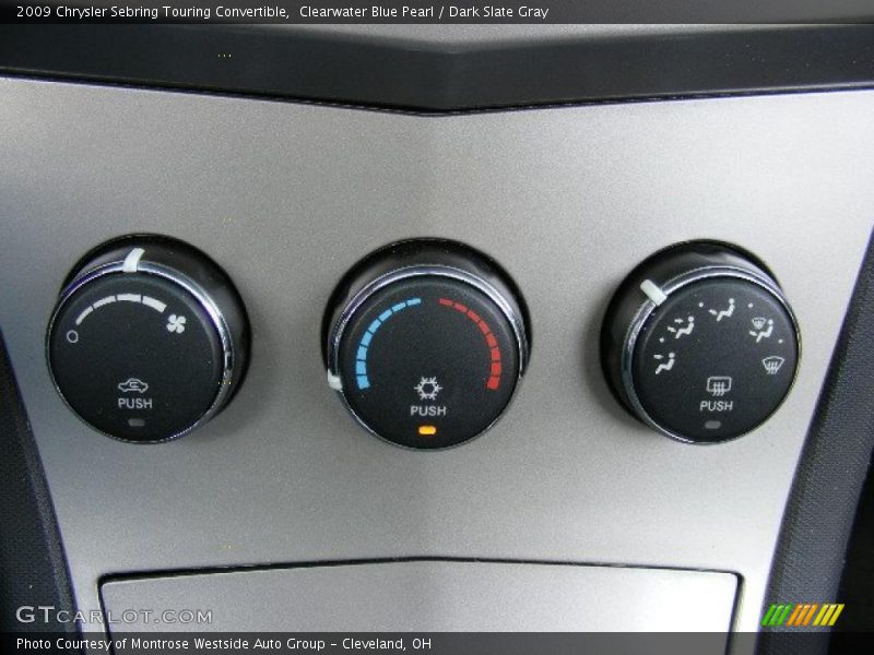 Clearwater Blue Pearl / Dark Slate Gray 2009 Chrysler Sebring Touring Convertible