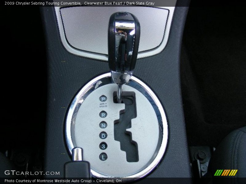 Clearwater Blue Pearl / Dark Slate Gray 2009 Chrysler Sebring Touring Convertible