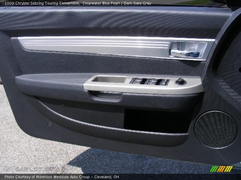 Clearwater Blue Pearl / Dark Slate Gray 2009 Chrysler Sebring Touring Convertible