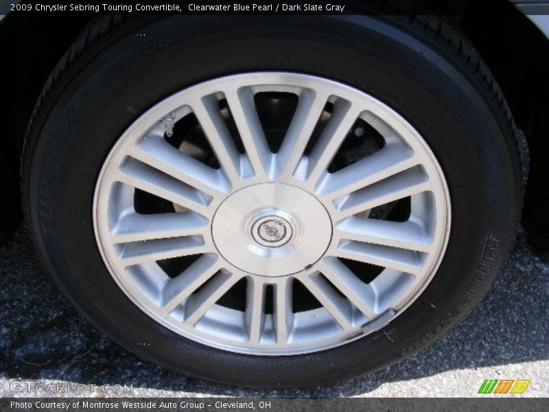 Clearwater Blue Pearl / Dark Slate Gray 2009 Chrysler Sebring Touring Convertible