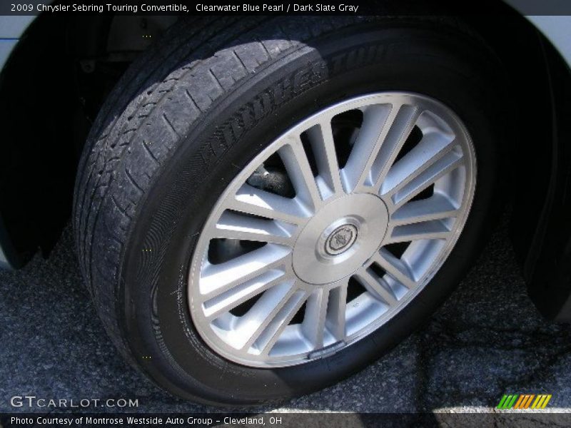Clearwater Blue Pearl / Dark Slate Gray 2009 Chrysler Sebring Touring Convertible