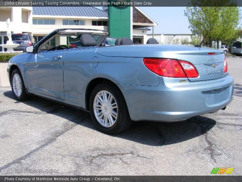 Clearwater Blue Pearl / Dark Slate Gray 2009 Chrysler Sebring Touring Convertible