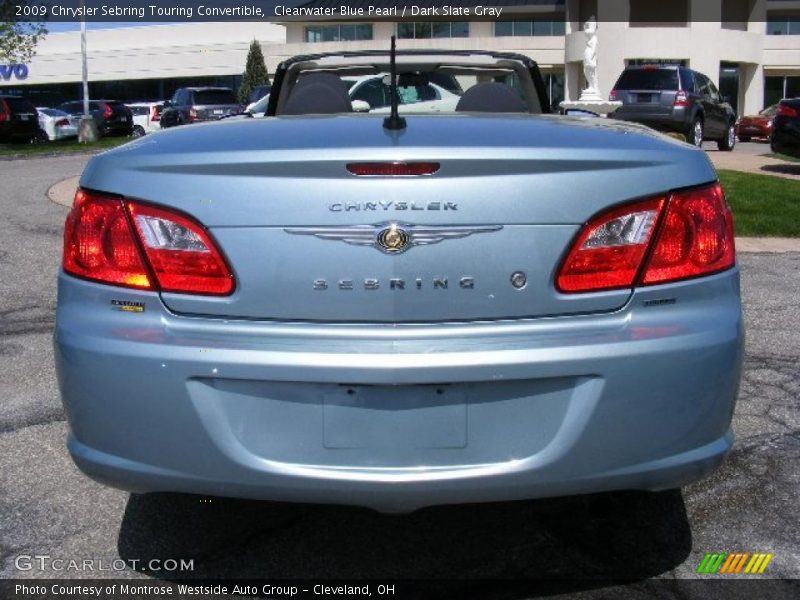Clearwater Blue Pearl / Dark Slate Gray 2009 Chrysler Sebring Touring Convertible