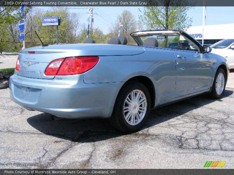 Clearwater Blue Pearl / Dark Slate Gray 2009 Chrysler Sebring Touring Convertible