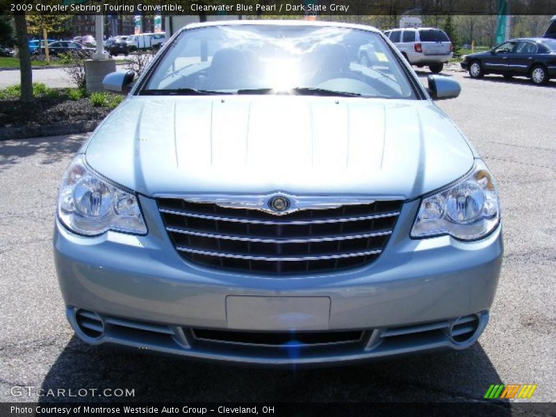 Clearwater Blue Pearl / Dark Slate Gray 2009 Chrysler Sebring Touring Convertible