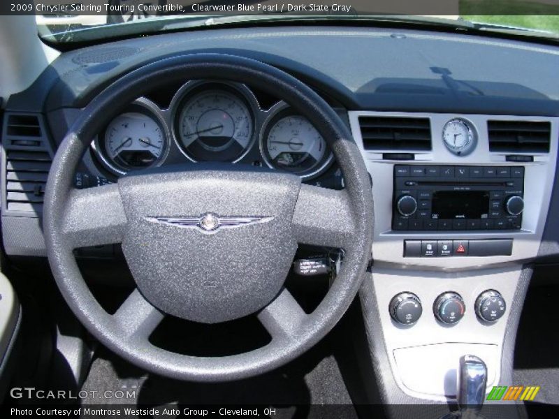 Clearwater Blue Pearl / Dark Slate Gray 2009 Chrysler Sebring Touring Convertible