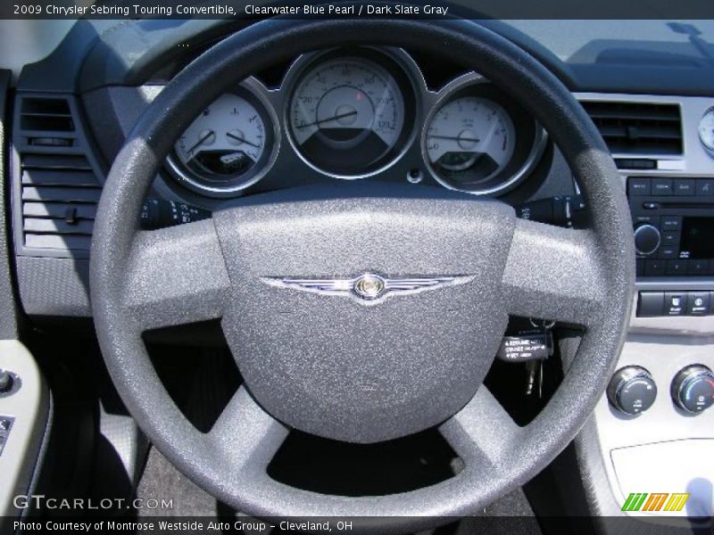 Clearwater Blue Pearl / Dark Slate Gray 2009 Chrysler Sebring Touring Convertible