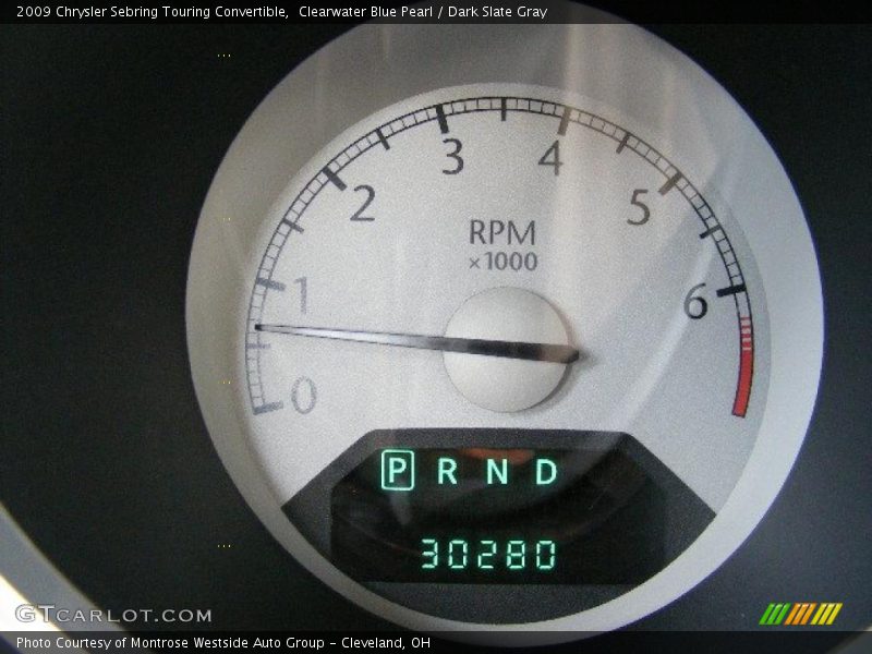 Clearwater Blue Pearl / Dark Slate Gray 2009 Chrysler Sebring Touring Convertible