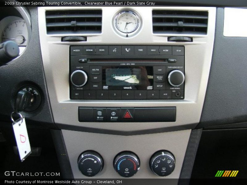 Clearwater Blue Pearl / Dark Slate Gray 2009 Chrysler Sebring Touring Convertible