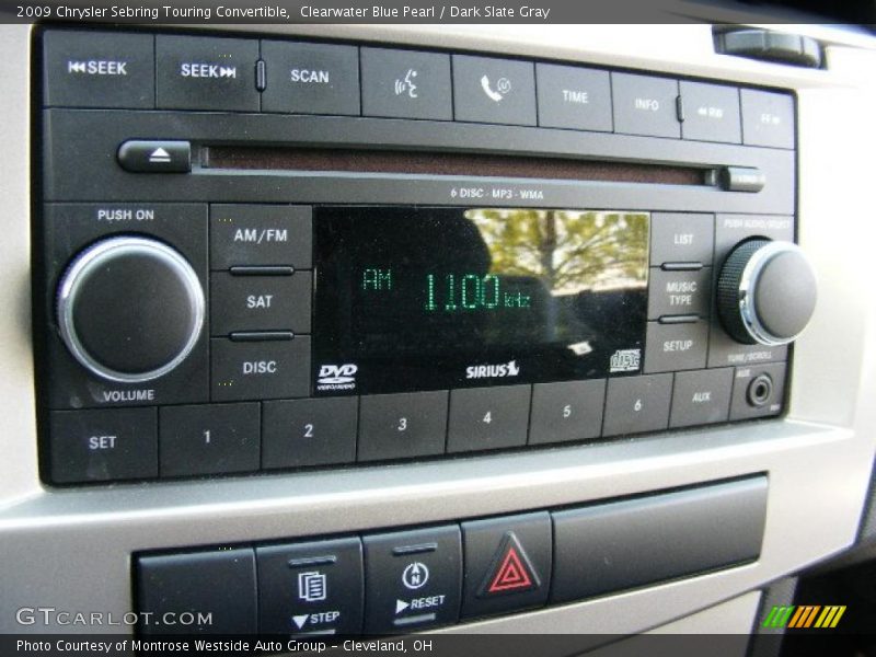 Clearwater Blue Pearl / Dark Slate Gray 2009 Chrysler Sebring Touring Convertible
