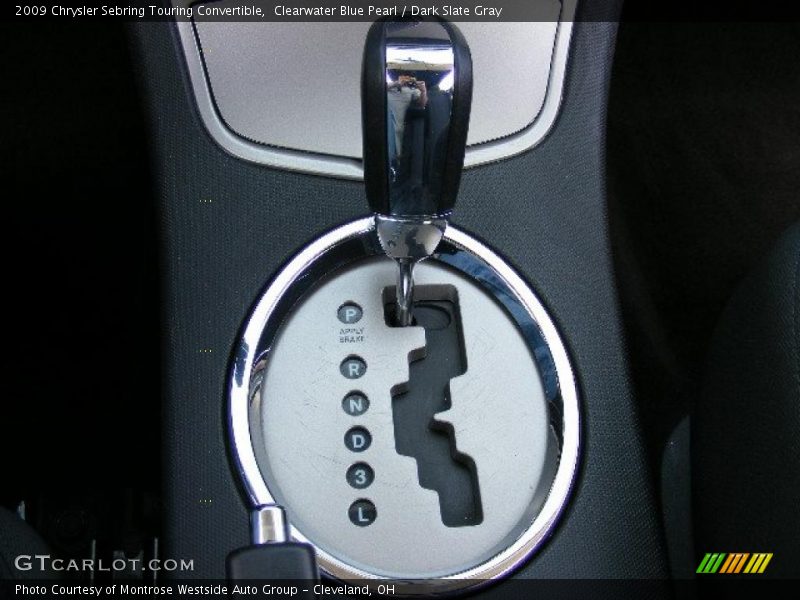 Clearwater Blue Pearl / Dark Slate Gray 2009 Chrysler Sebring Touring Convertible