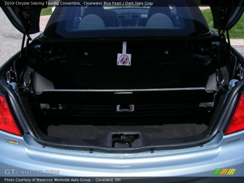 Clearwater Blue Pearl / Dark Slate Gray 2009 Chrysler Sebring Touring Convertible