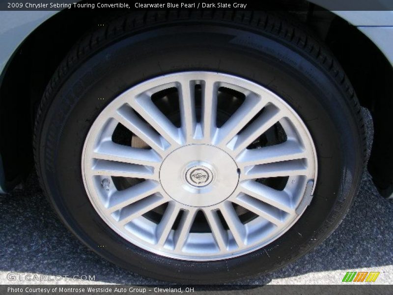 Clearwater Blue Pearl / Dark Slate Gray 2009 Chrysler Sebring Touring Convertible