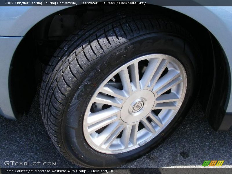 Clearwater Blue Pearl / Dark Slate Gray 2009 Chrysler Sebring Touring Convertible