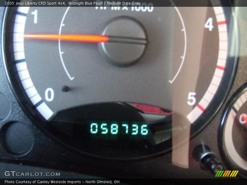 Midnight Blue Pearl / Medium Slate Gray 2005 Jeep Liberty CRD Sport 4x4