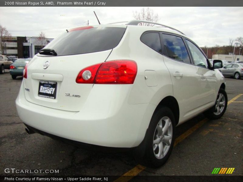 Phantom White Pearl / Gray 2008 Nissan Rogue SL AWD