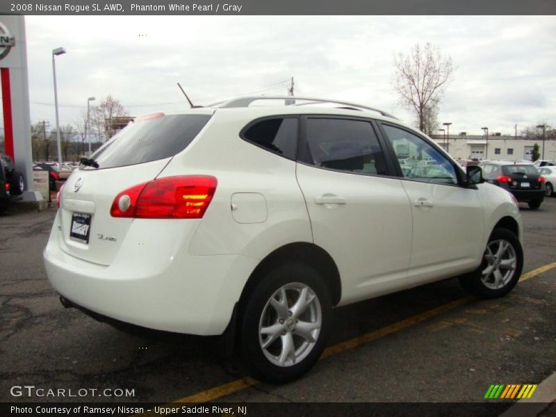 Phantom White Pearl / Gray 2008 Nissan Rogue SL AWD