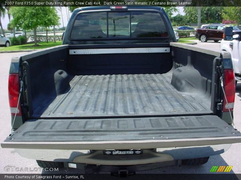 Dark Green Satin Metallic / Castano Brown Leather 2007 Ford F350 Super Duty King Ranch Crew Cab 4x4
