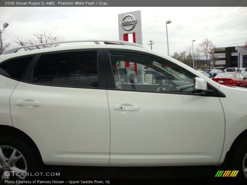 Phantom White Pearl / Gray 2008 Nissan Rogue SL AWD