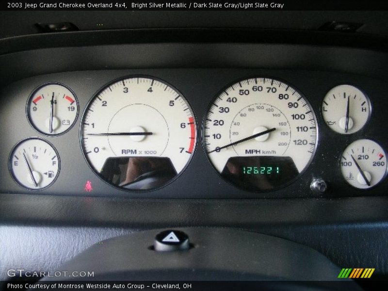 Bright Silver Metallic / Dark Slate Gray/Light Slate Gray 2003 Jeep Grand Cherokee Overland 4x4