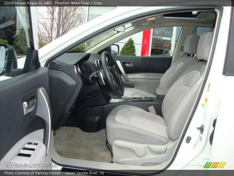 Phantom White Pearl / Gray 2008 Nissan Rogue SL AWD