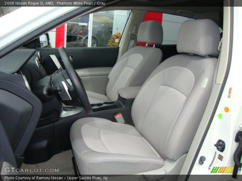 Phantom White Pearl / Gray 2008 Nissan Rogue SL AWD
