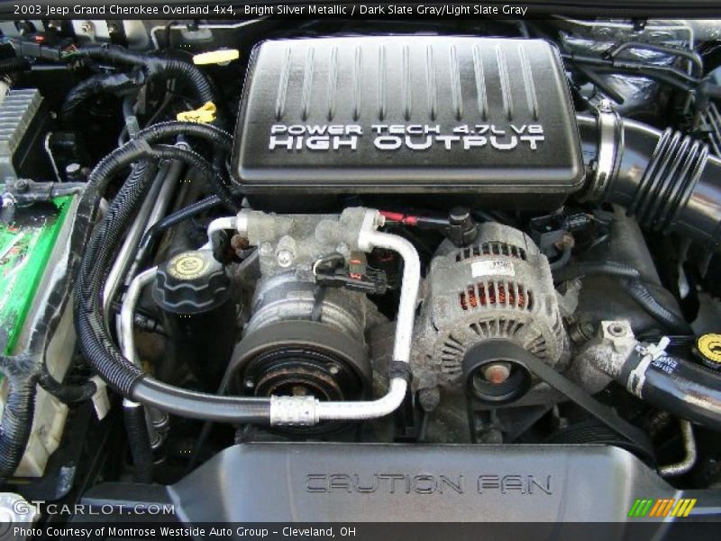 Bright Silver Metallic / Dark Slate Gray/Light Slate Gray 2003 Jeep Grand Cherokee Overland 4x4