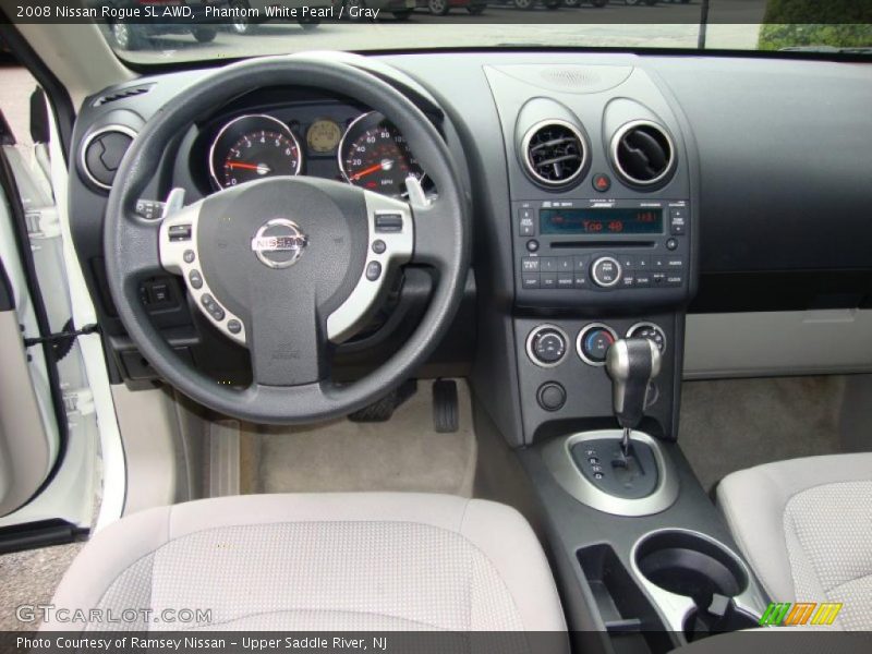 Phantom White Pearl / Gray 2008 Nissan Rogue SL AWD