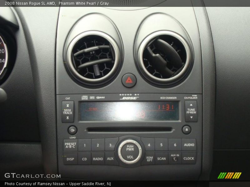 Phantom White Pearl / Gray 2008 Nissan Rogue SL AWD