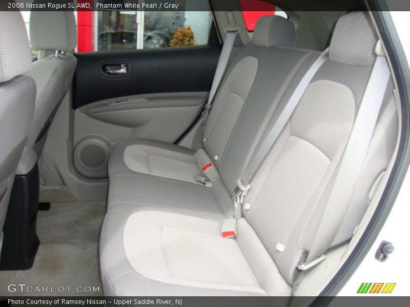 Phantom White Pearl / Gray 2008 Nissan Rogue SL AWD
