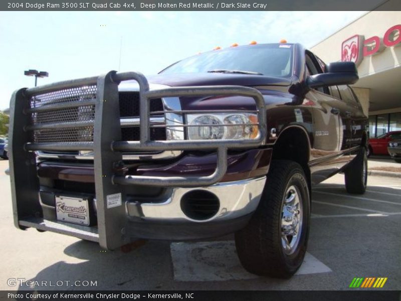 Deep Molten Red Metallic / Dark Slate Gray 2004 Dodge Ram 3500 SLT Quad Cab 4x4