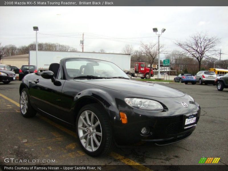 Brilliant Black / Black 2008 Mazda MX-5 Miata Touring Roadster