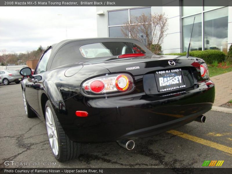 Brilliant Black / Black 2008 Mazda MX-5 Miata Touring Roadster
