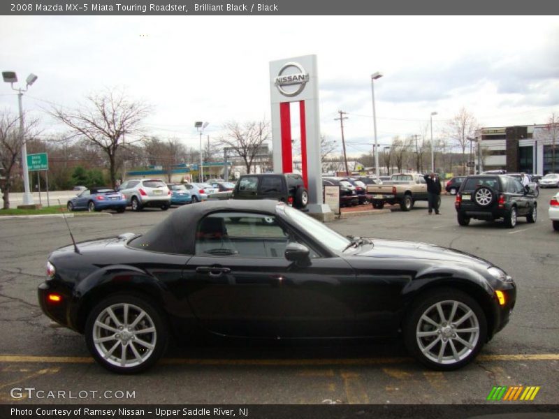 Brilliant Black / Black 2008 Mazda MX-5 Miata Touring Roadster
