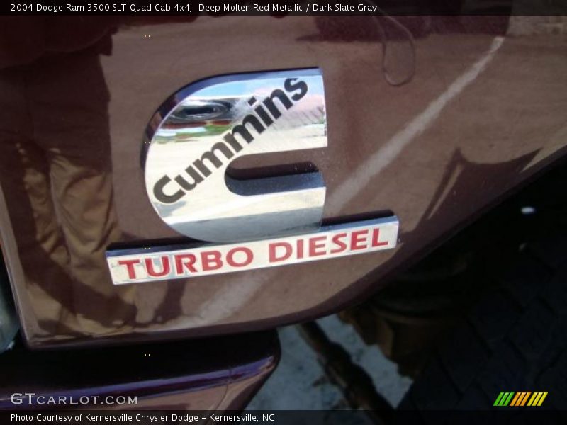 Deep Molten Red Metallic / Dark Slate Gray 2004 Dodge Ram 3500 SLT Quad Cab 4x4