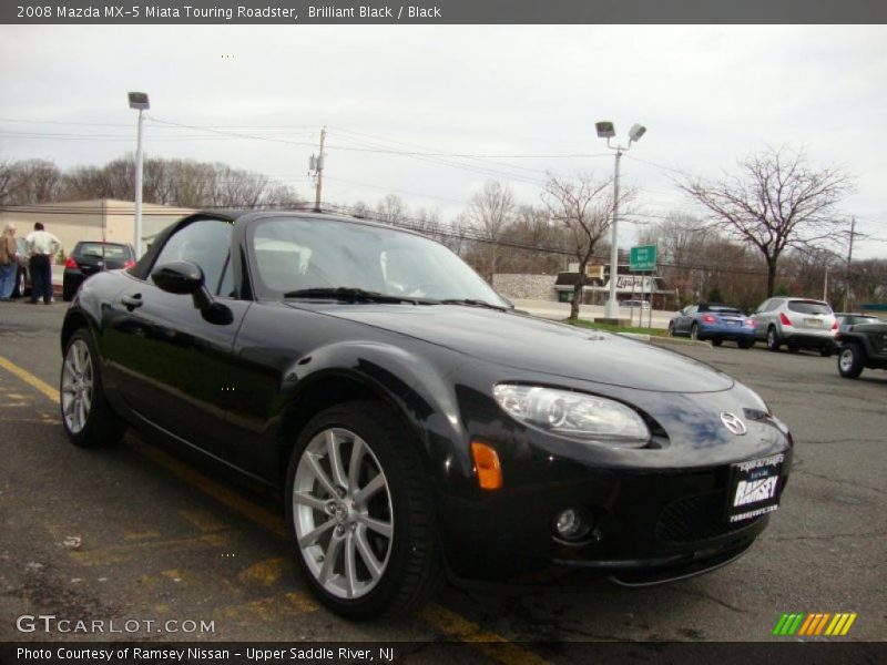 Brilliant Black / Black 2008 Mazda MX-5 Miata Touring Roadster