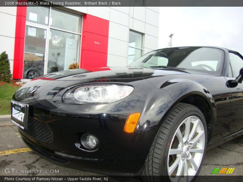 Brilliant Black / Black 2008 Mazda MX-5 Miata Touring Roadster