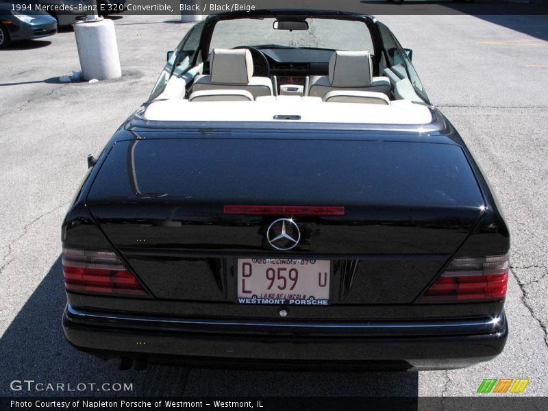 Black / Black/Beige 1994 Mercedes-Benz E 320 Convertible