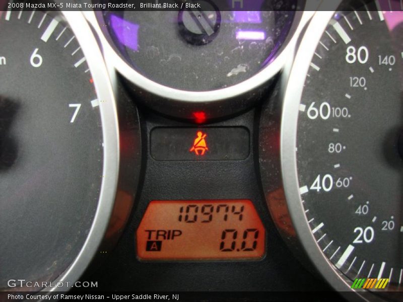 Brilliant Black / Black 2008 Mazda MX-5 Miata Touring Roadster