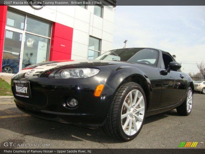 Brilliant Black / Black 2007 Mazda MX-5 Miata Touring Roadster