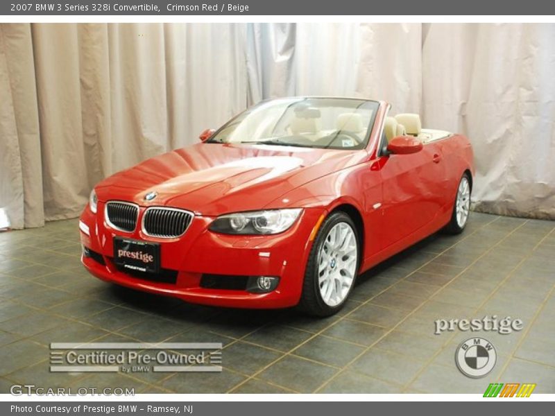 Crimson Red / Beige 2007 BMW 3 Series 328i Convertible