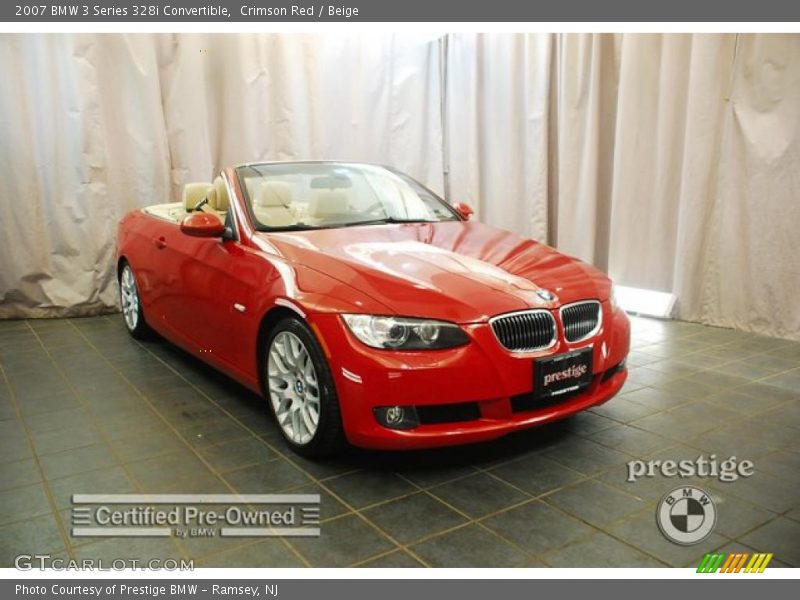 Crimson Red / Beige 2007 BMW 3 Series 328i Convertible