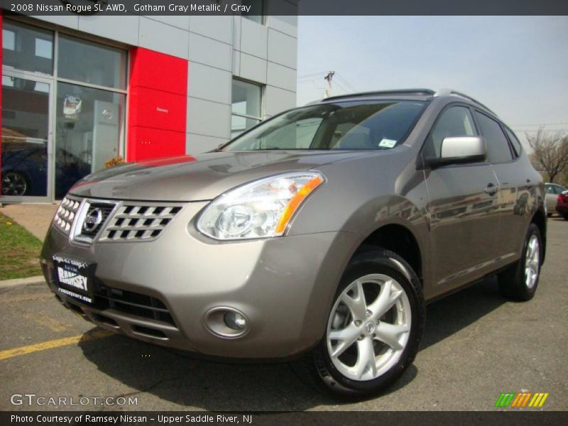 Gotham Gray Metallic / Gray 2008 Nissan Rogue SL AWD
