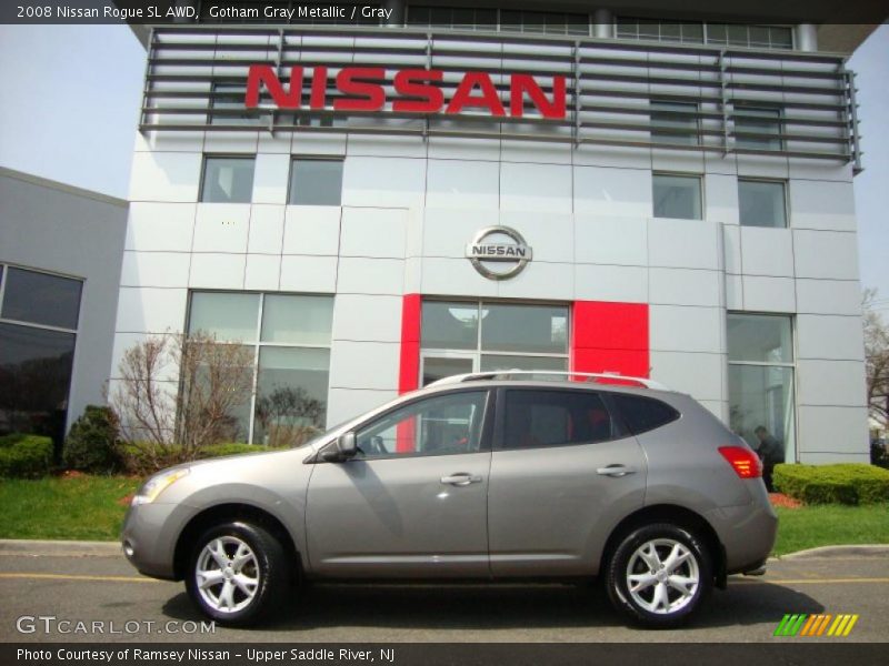 Gotham Gray Metallic / Gray 2008 Nissan Rogue SL AWD