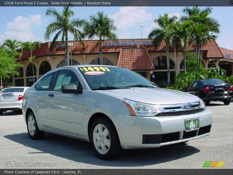 Silver Frost Metallic / Medium Stone 2008 Ford Focus S Coupe