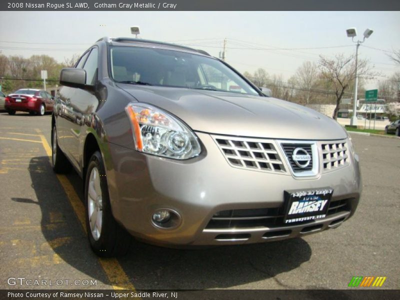 Gotham Gray Metallic / Gray 2008 Nissan Rogue SL AWD
