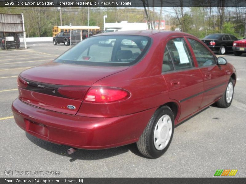 Toreador Red Metallic / Medium Graphite 1999 Ford Escort LX Sedan