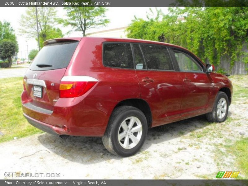 Salsa Red Pearl / Ash Gray 2008 Toyota Highlander 4WD